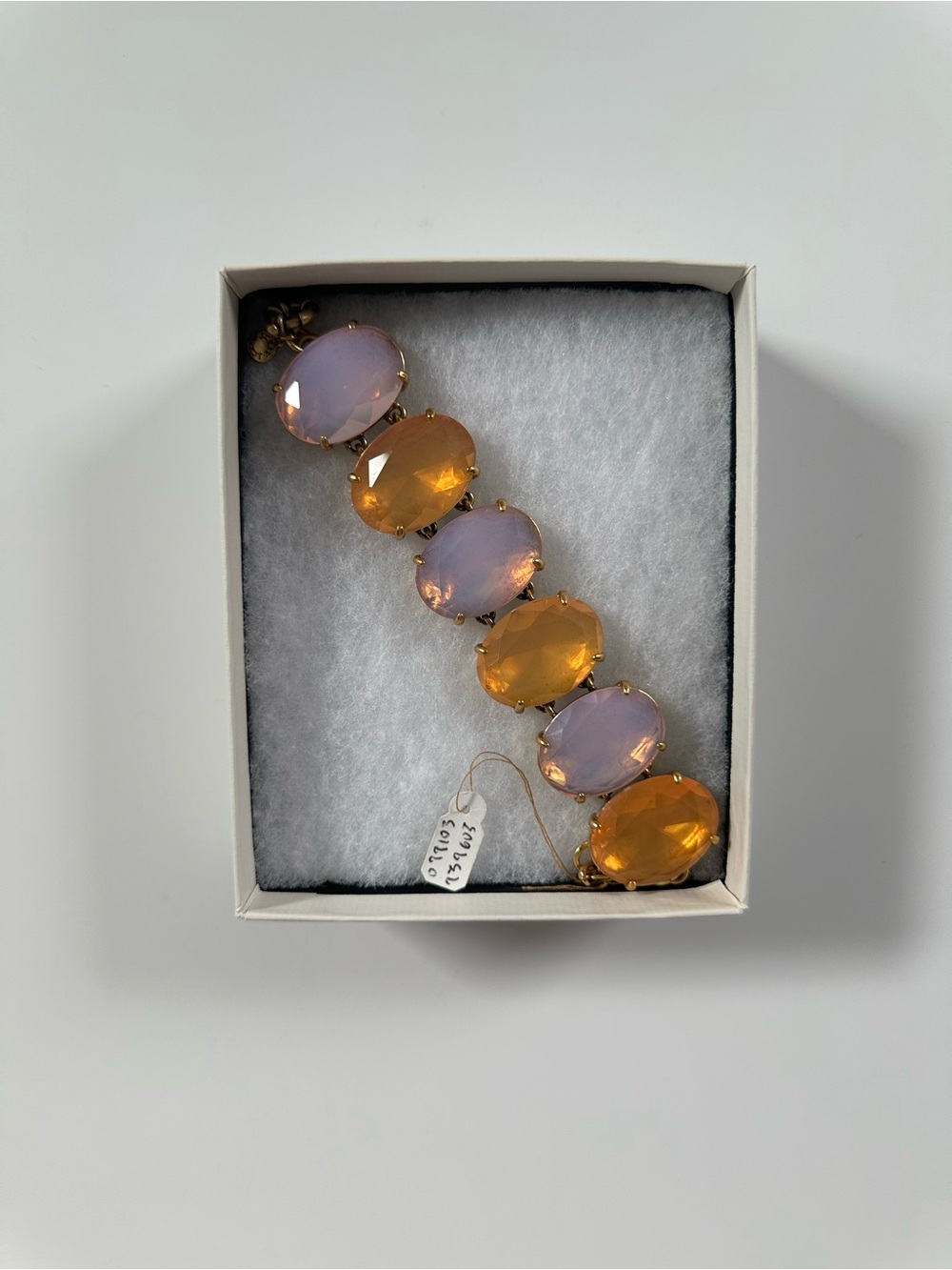 J.Crew Pink and Peach Oversized Gem Bracelet - NWT - Picture 5 of 5